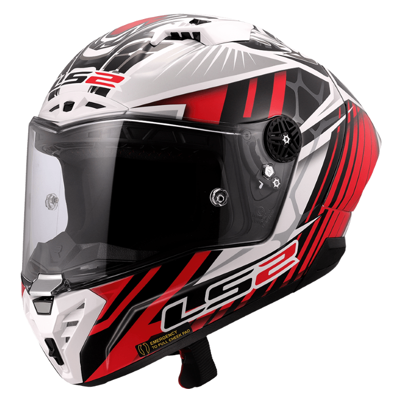 קסדת LS2 FF805 THUNDER CARBON MATT WHITE RED