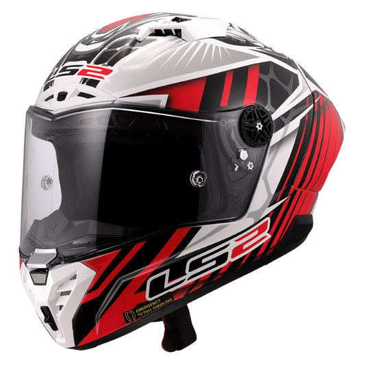 קסדת LS2 FF805 THUNDER CARBON MATT WHITE RED