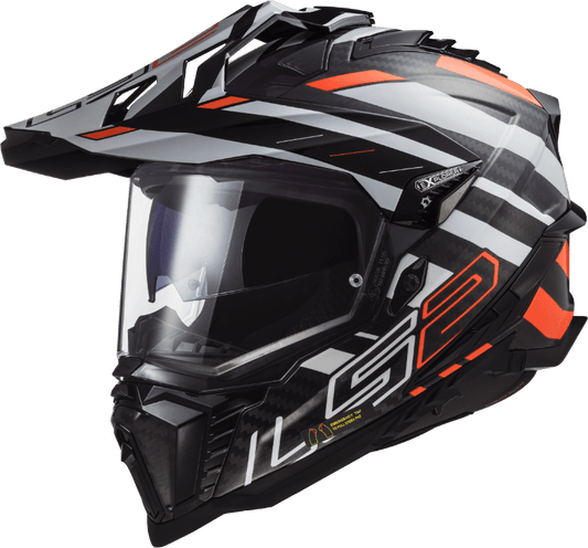 קסדת LS2 MX701 C EXPLORER CARBON EDGE ORANGE