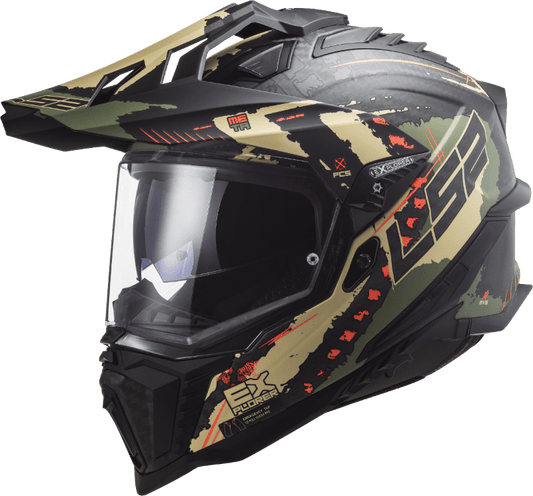 קסדת LS2 MX701 C EXPLORER CARBON MILITARY GREEN