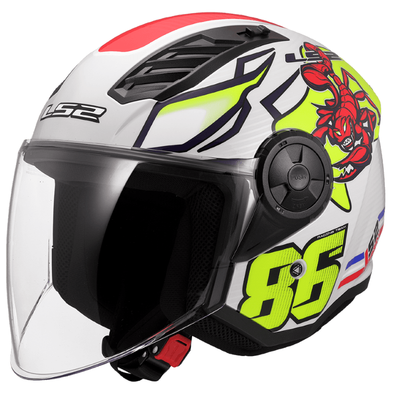 קסדת LS2 OF616 AIRFLOW II STING WHITE YELLOW