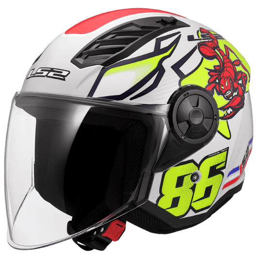 קסדת LS2 OF616 AIRFLOW II STING WHITE YELLOW
