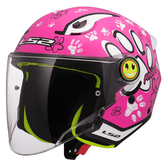 קסדת ילדים LS2 OF622 FUNNY II PAWS PINK